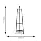 image 3 of ValueLights Hiru Painted Tripod Shelved Black Floor Lamp Base
