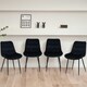 image 7 of Erica Plush Velvet Comfort Dining Chairs - Set of 4 Grey
