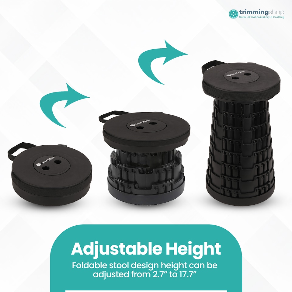 image 1 of Trimming Shop Portable Folding Stool, Telescopic Collapsible Stool