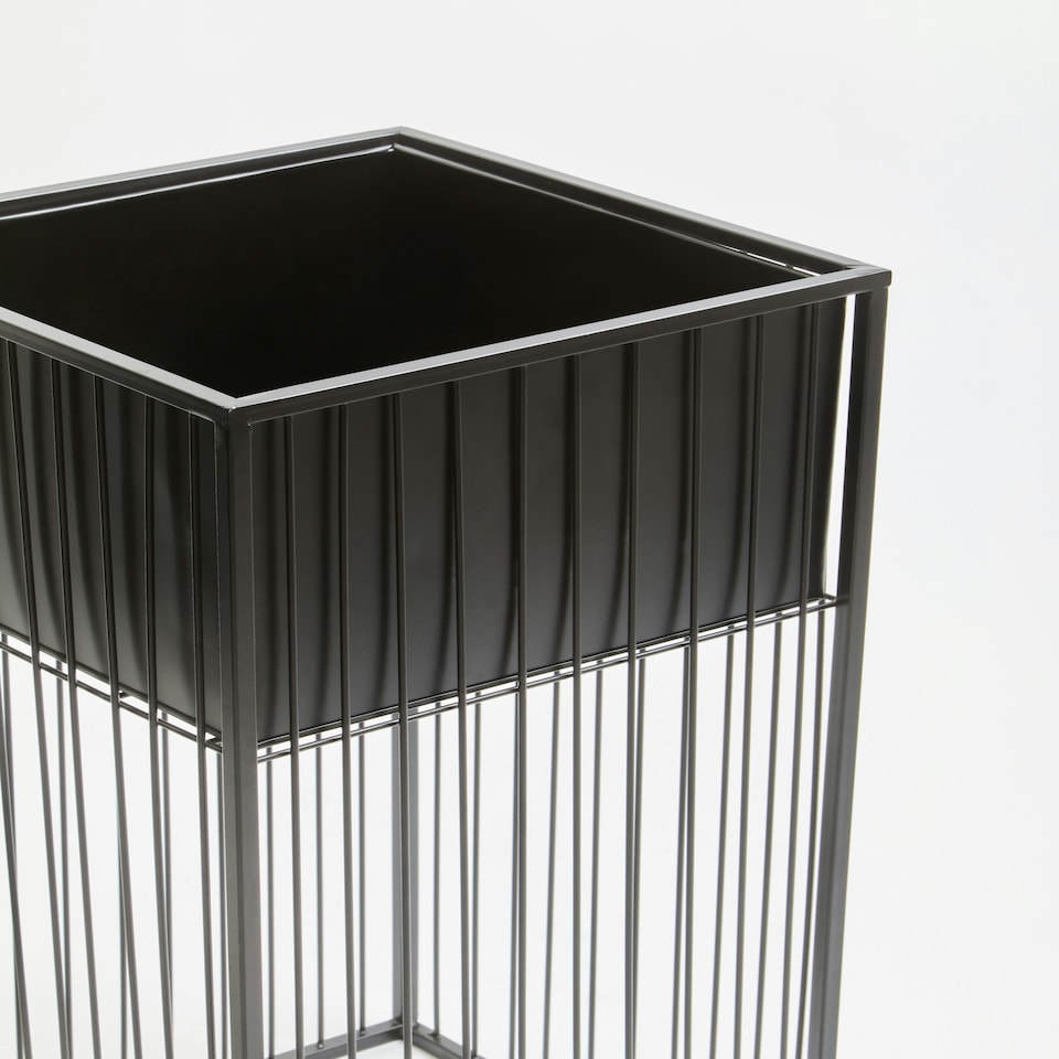image 1 of Interiors by Premier Versatile Design Floor Standing Planter, Robust Constructed Large Flower Pot For Garden, Easy To Maintain Pot Black