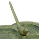 image 4 of Bird Heart Sundial Ornament Cast Iron Garden Yard Feature Statue Clock Metal Green