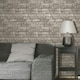 image 2 of Fine Decor Brick Wallpaper - Silver Grey - One Size Silver