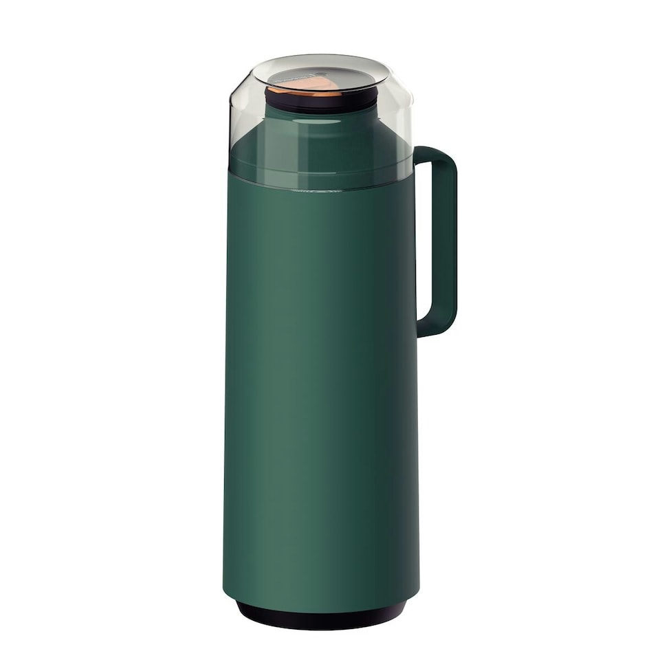 image 1 of Tramontina Thermal Flask with Cup Lid and Interior Glass Container (Olive Green, 1.0l)