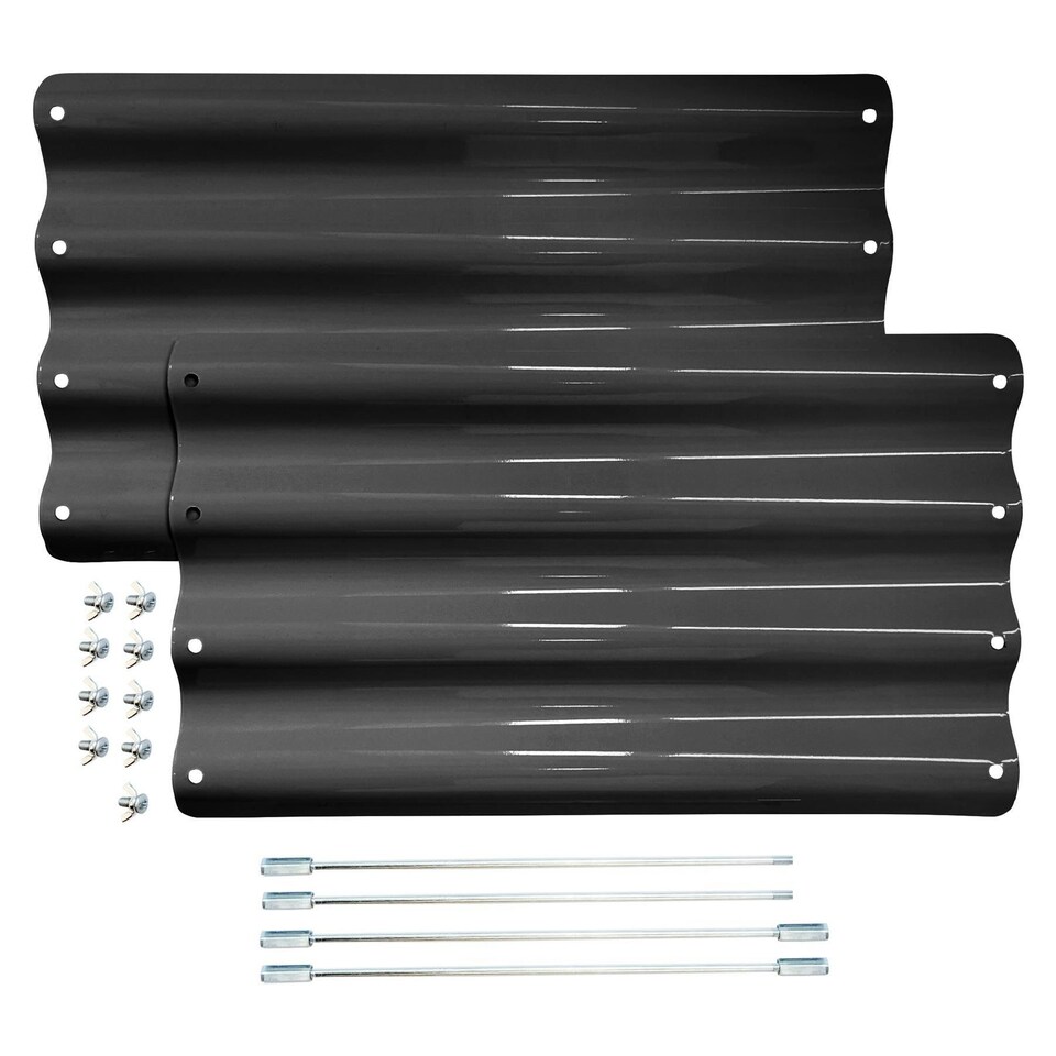 image 1 of Harbour Housewares 2pc Galvanised Steel Raised Garden Bed Extension Set - 50cm - Anthracite