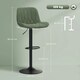 image 7 of HOMCOM Bar Stools Set of 2, Modern Armless Bar Chairs Green