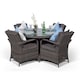 image 5 of Arizona Round 4 Seater Rattan Patio Dining Set | Grey | Grey