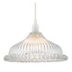 image 2 of Modern Clear Line Ribbed Glass Pendant Light Shade with Moulded Edge