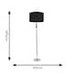 image 3 of ValueLights Marissa Black Fabric Drum Shade with Chrome Stacked Ball Floor Lamp Black