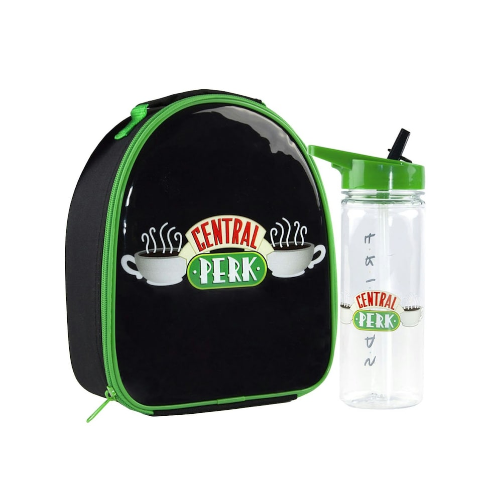 image 1 of Friends Central Perk Lunch Bag and Bottle Set - Black/Green - One Size