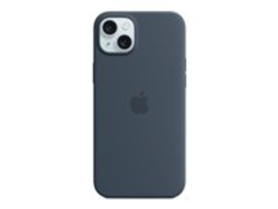 Apple - Back cover for mobile phone - MagSafe compatibility - silicone - storm blue - for iPhone 15 Plus