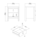 image 5 of Barcelona 3 Piece Bundle, Bedside, Chest and 3 Door Wardrobe in Matt Black
