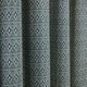 image 8 of Aztec Pencil Pleat Curtain Pair - Blue - 229cm x 229cm