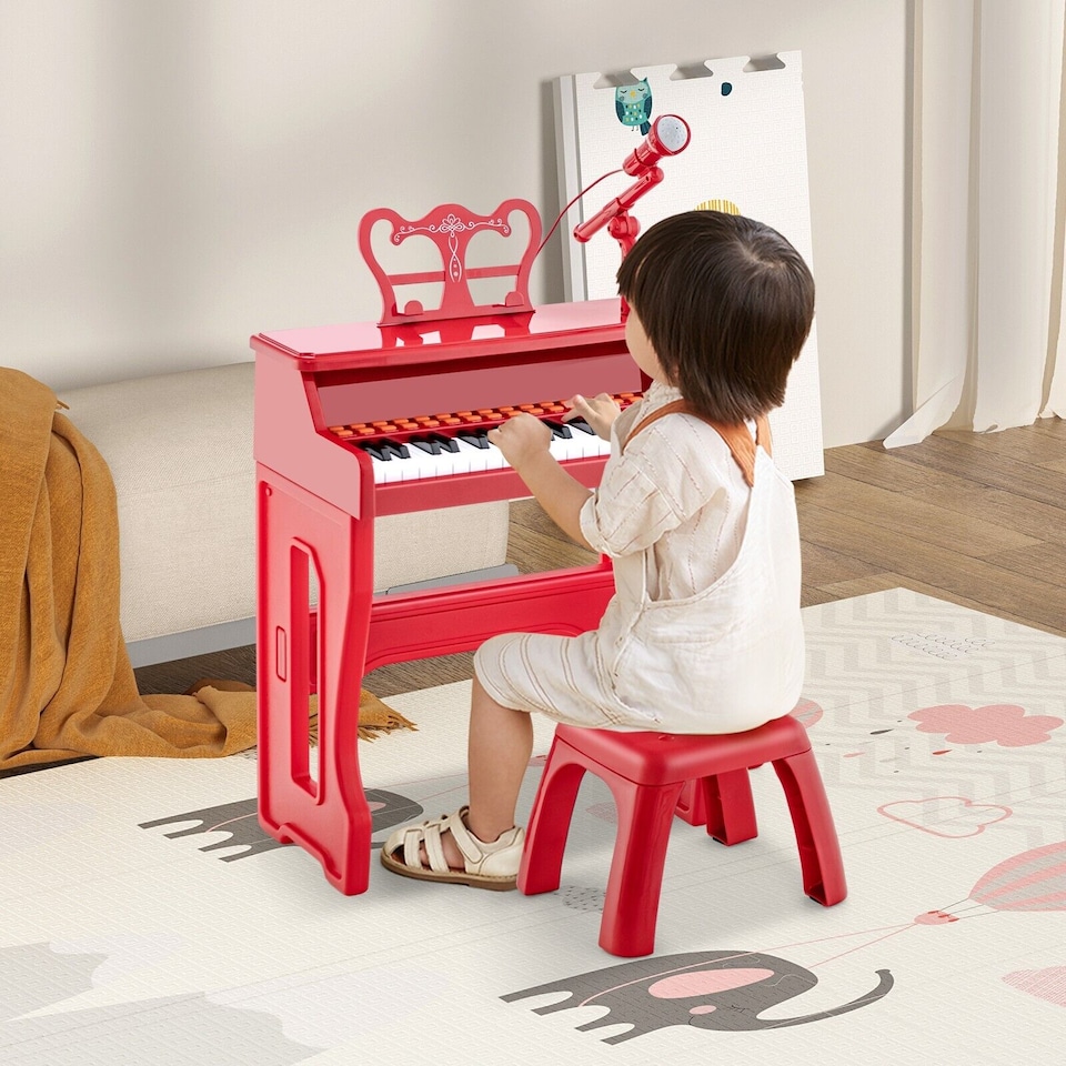 Elec Keyboard Instruments 37-Key Piano Keyboard Toy Electronic Musical Instrument w/ Adjustable ...