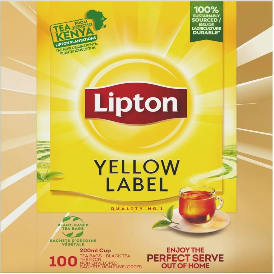 image 1 of Lipton Yellow Label Teabags, 100 Teabags (6 Pack)