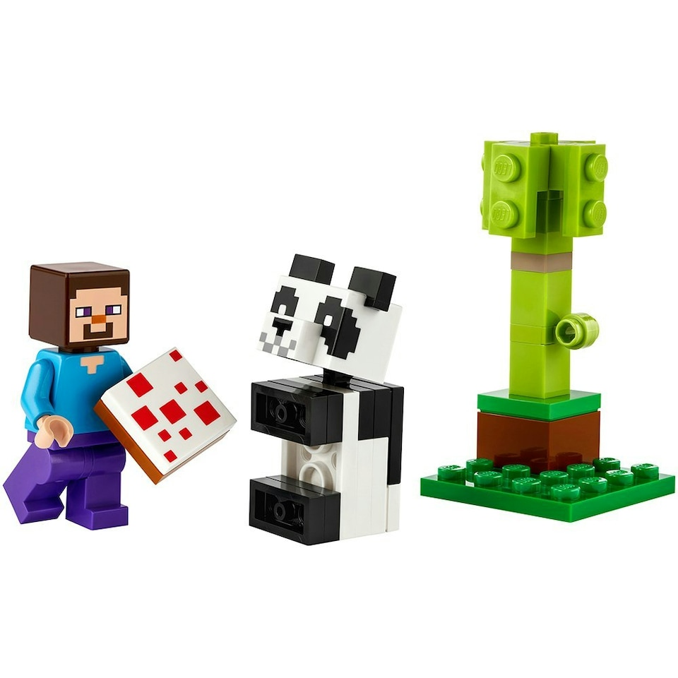 image 1 of LEGO Minecraft Steve and Baby Panda Building Set 30672