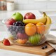 image 7 of Fruit Vegetable Salad Mixing Dessert Textured Glass Serving Bowl 24cm | Clear | Set of 1