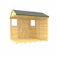 image 2 of 8 x 8 Feet Apex Summer Shed - Wood - L243 x W231 x H217 cm | Brown