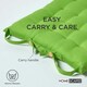 image 6 of Homescapes Set of 6 Seat Pad Cushion Luxury Cotton Indoor Outdoor Garden, 40 x 40cm Lime Green