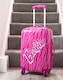 image 2 of Barbie Suitcase For All Ages | Pink Small, Medium Or Large Options Luggage Bag with Extendable Handle | Doll Logo Hard Cover Carry On Trolley Cabin Case | Fun Travel Accessory Gift for Kids & Adults