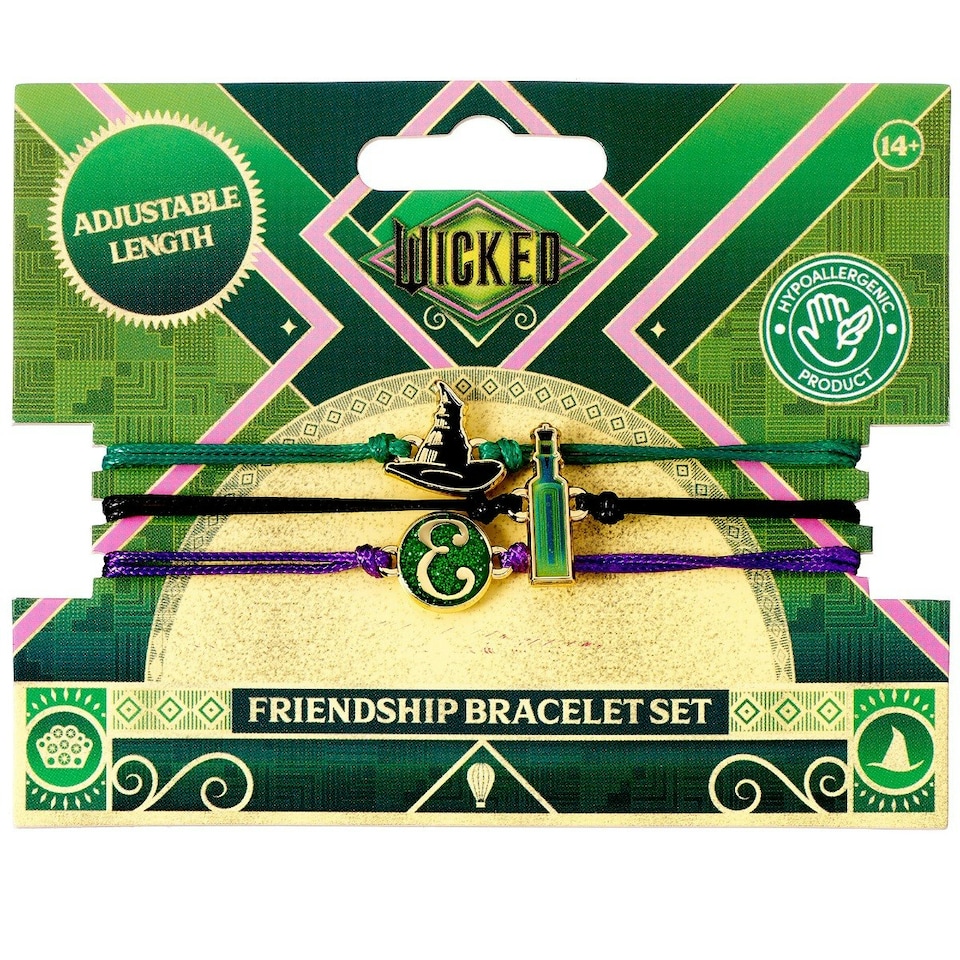 image 1 of Wicked Elphaba Friendship Bracelet Set