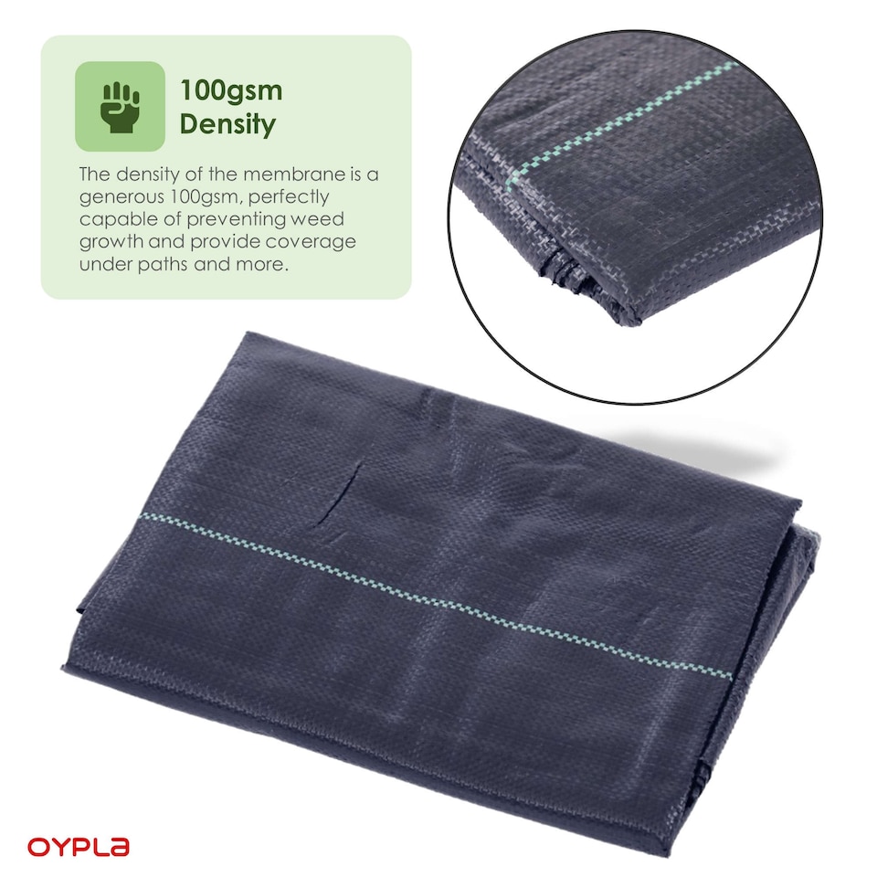 image 1 of 2m x 10m Heavy Duty Weed Control Ground Cover Membrane Sheet