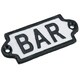 image 3 of Bar Cast Iron Sign Plaque Door Wall House Gate Post Hotel Restaurant Pub Home