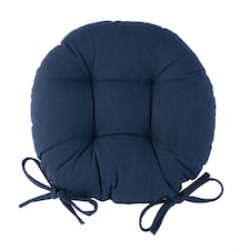 Harbour Housewares Round Garden Chair Seat Cushion - Navy | Blue | Navy