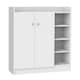 image 1 of HOMCOM Shoe Storage Cabinet Footwear Rack Stand w/Adjustable Shelves White