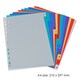 image 1 of 12 Part A4 PP Coloured Index Filing Dividers