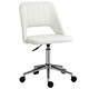 image 6 of Vinsetto Mid-Back Swivel Home Office Chair Scallop Computer Chair Cream White