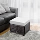 image 1 of Outsunny Rattan Footstool Wicker Ottoman with Padded Seat Cushion Outdoor Patio Furniture for Garden Poolside Living Room, 50 x 50 x 35 cm, Brown