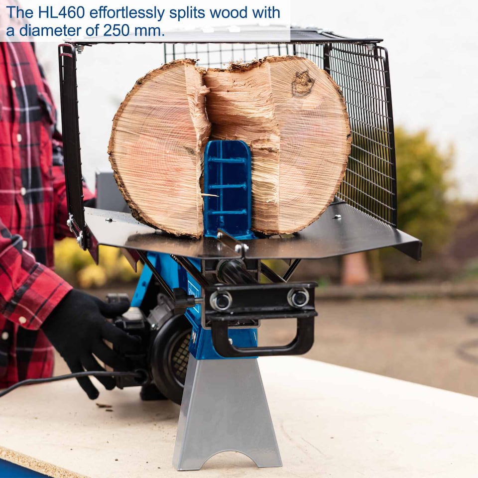 image 1 of Scheppach HL460 Log Splitter, 1500W, 4 Tonne, 370mm Length, Hydraulic Ram, Compact Design