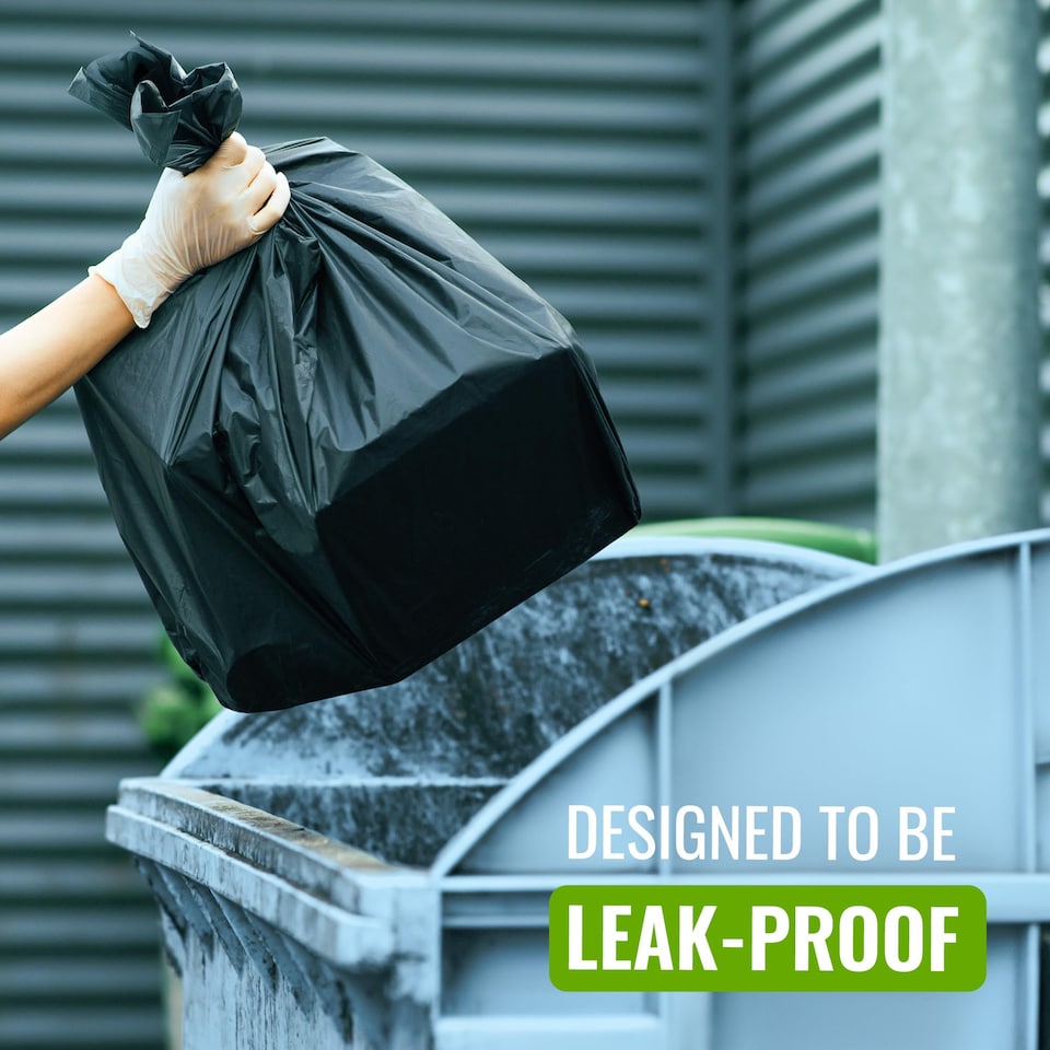 image 1 of Ecobag 70L Extra Strong Heavy Duty Refuse Sacks Leak Resistant Bin Bags