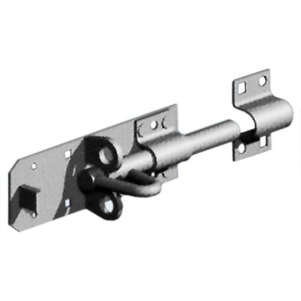 6 inch Brenton Sliding Bolt, Pad Lockable, Fits All Gates - Galvanised | Silver