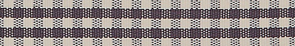 Berisfords Ivory Wardle Grey 15mm Rustic Gingham Ribbon for Dressmaking - per metre