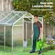 image 5 of Outsunny 10x6ft Aluminium Greenhouse with Door Window Galvanised Base PC Panel