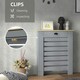 image 5 of HOMCOM Radiator Cover with Drawer, Horizontal Slat, 78cm, Grey