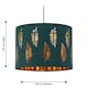 image 6 of Fern - Dark Green Cut Out 25cm Pendant Lightshade Green | Gold