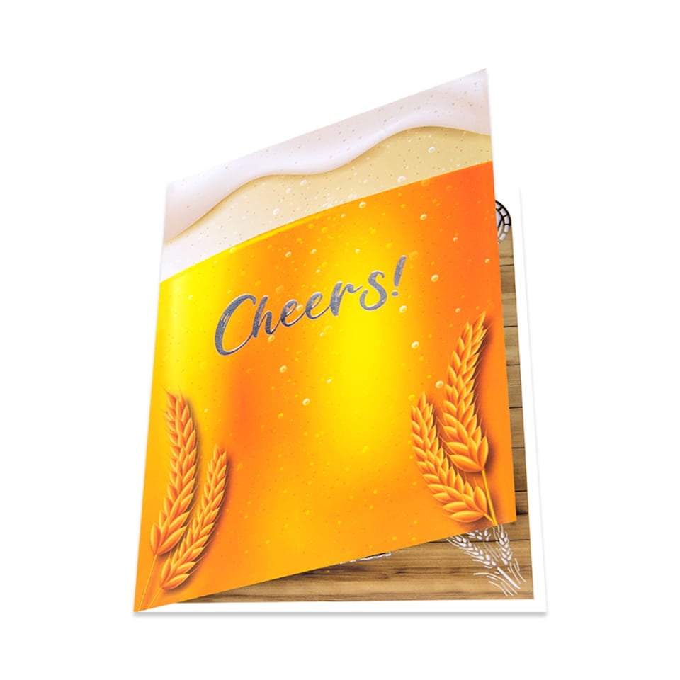 image 1 of Raise a Toast Cheers to You 3D Beer Pop Up Celebration Greeting Card