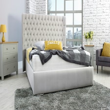 Terra Plush Single Bed Frame - Silver