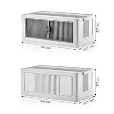 Collapsible Closet Organizers with Foldable Plastic Storage Boxes