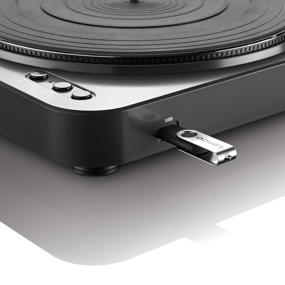 image 1 of LENCO LBT-120BK - Turntable with direct encoding and Bluetooth - Black