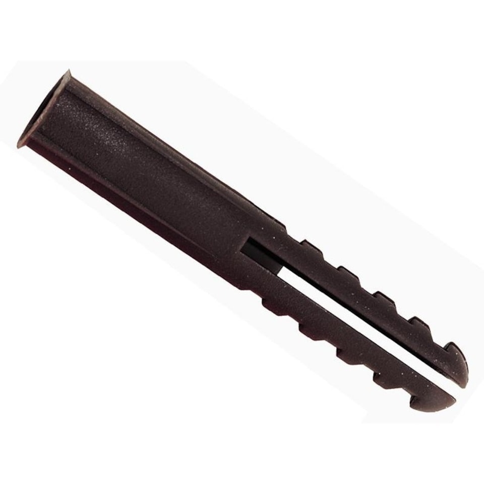 Rawlplug Plastic Fixing Plugs - Multi Colour - Brown 10 x 100 Screw Sizes 10-14
