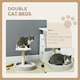 image 3 of PawHut 44cm Cat Tree Tower with Scratch Post, Platforms, Ball, Light Grey
