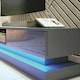 image 2 of TV Unit 180cm Grey Gloss Fronts Grey Matt Body with LED Platform Grey