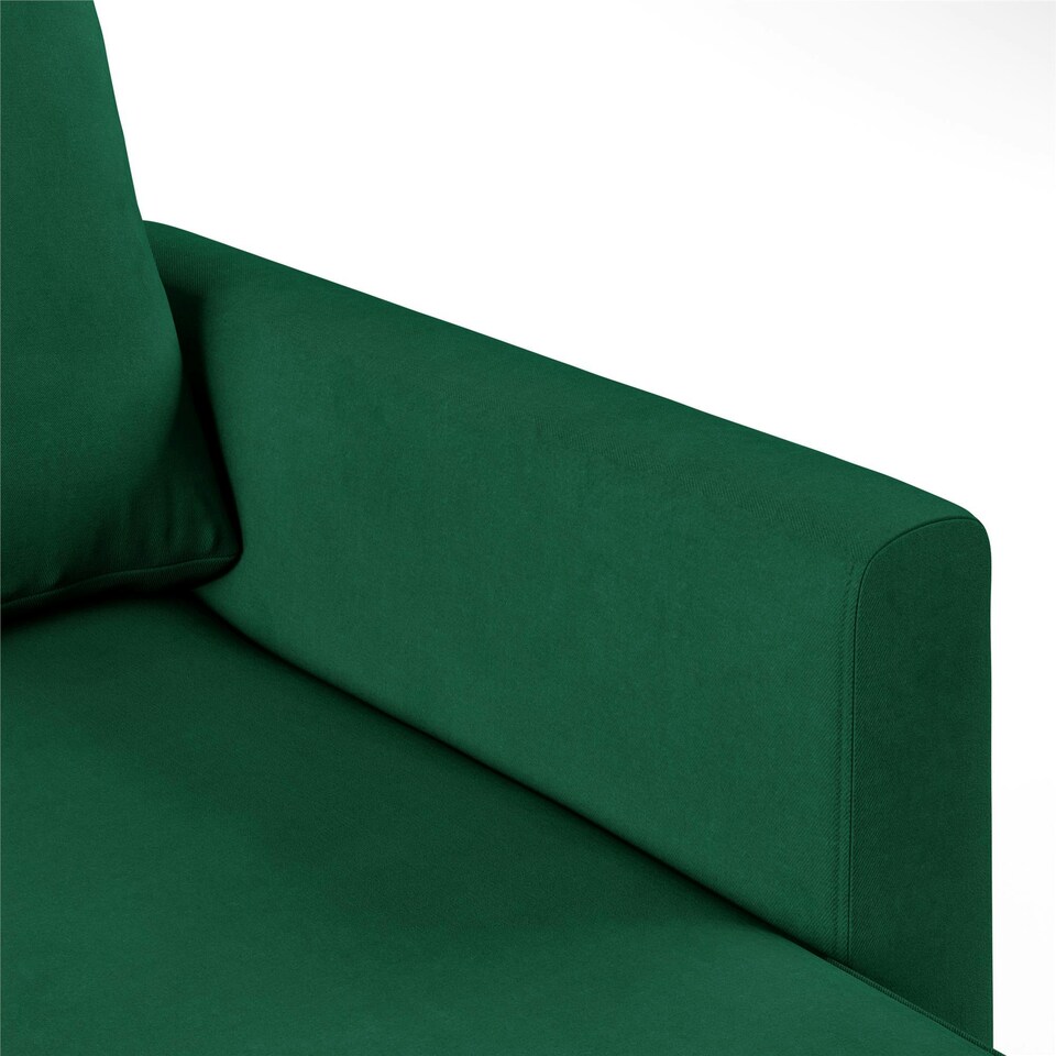 image 1 of Chapman sectional sofa in velvet green Green | GREEN