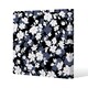 image 1 of White, Black & Purple Flowers (Canvas Print) 77 x 77 x 4cm