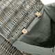 image 3 of Small Antique Wash Square Laundry Basket with Grey Sage Lining | Grey | Grey