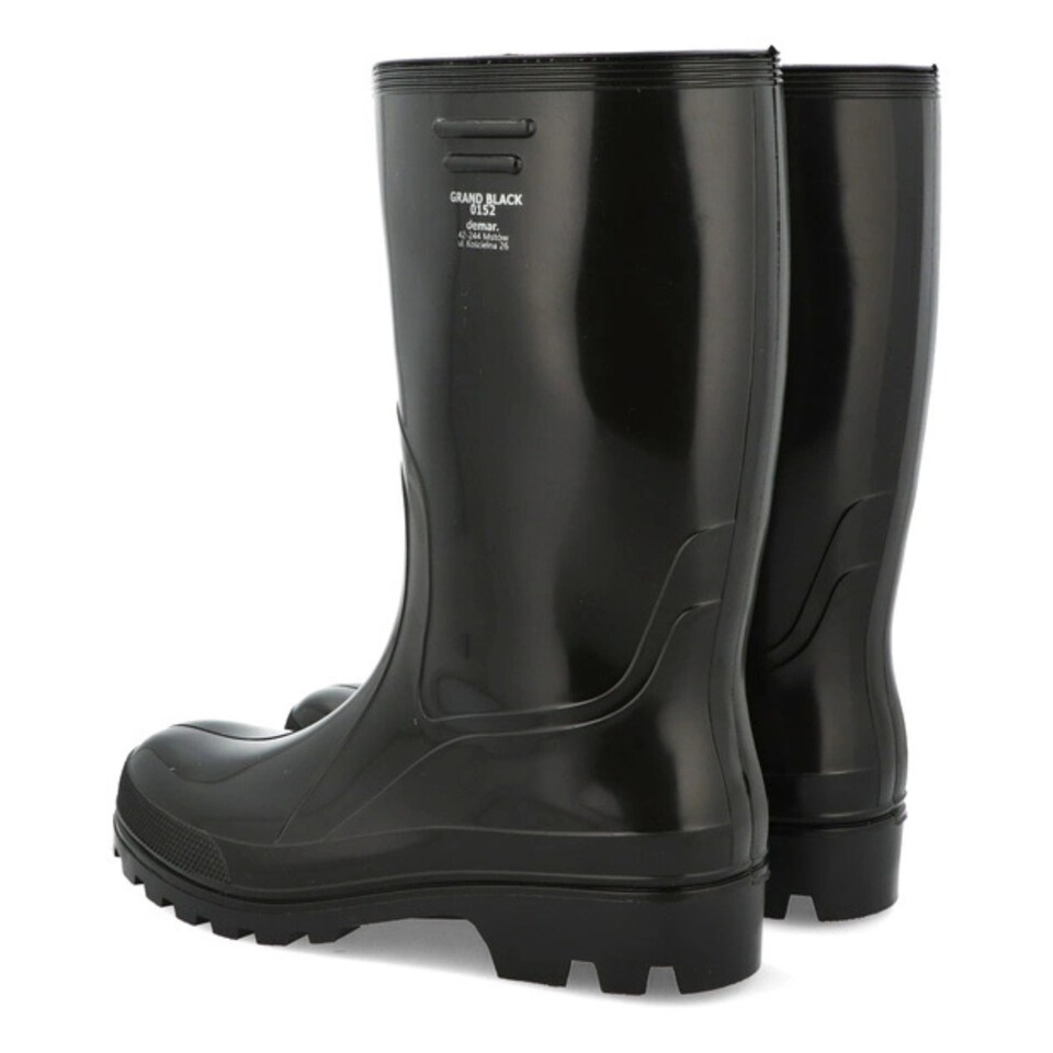 image 1 of Grand Men's Black Waterproof PVC Wellies with Heel Energy Absorption EU48