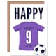 image 1 of Football Strip Kit Purple Jersey Top Age 9 Year Old Child Kids 9th Birthday Card